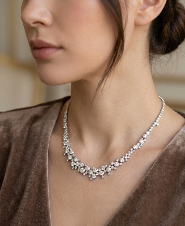 Bubble Natural Diamond Necklace