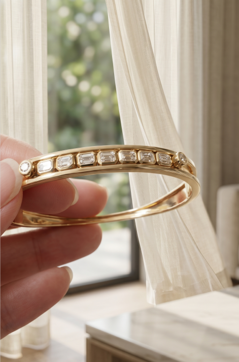 Diamond Slider Bangle