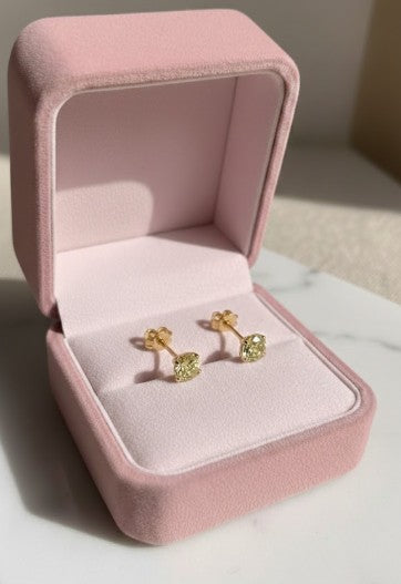 Yellow diamond Stud Earrings 0.60ctw 18KYG