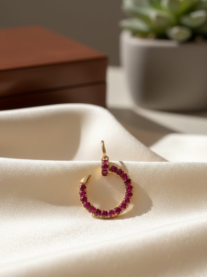 Open Circle Nail Hang Pendant