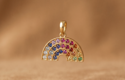 Multi Sapphire Rainbow Pendant