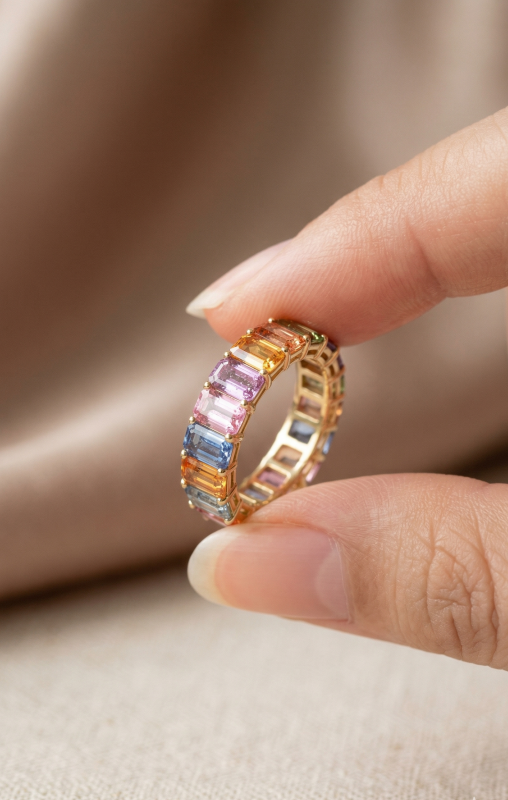 Multi sapphire Full Eternity Ring