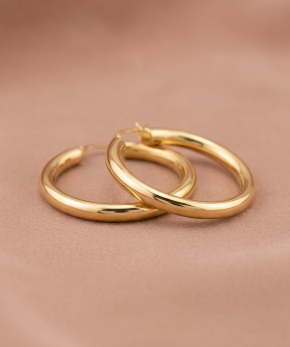 Big Polished Hoop Earrings